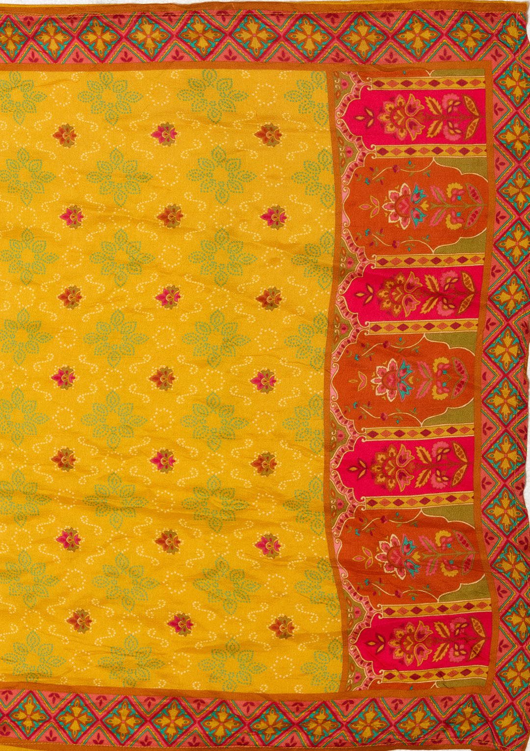 Mustard Yellow Multi Silk Abstract Geometric Sequins Straight Kurta With Pant Regular And Dupatta