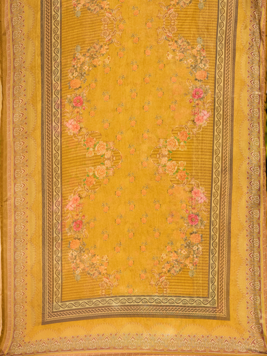 Mustard Yellow Cutdana Satin Readymade Salwar Suit