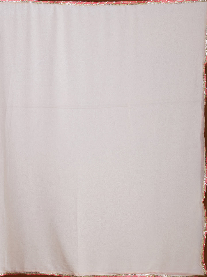 Beige Cording Chanderi Readymade Salwar Suit