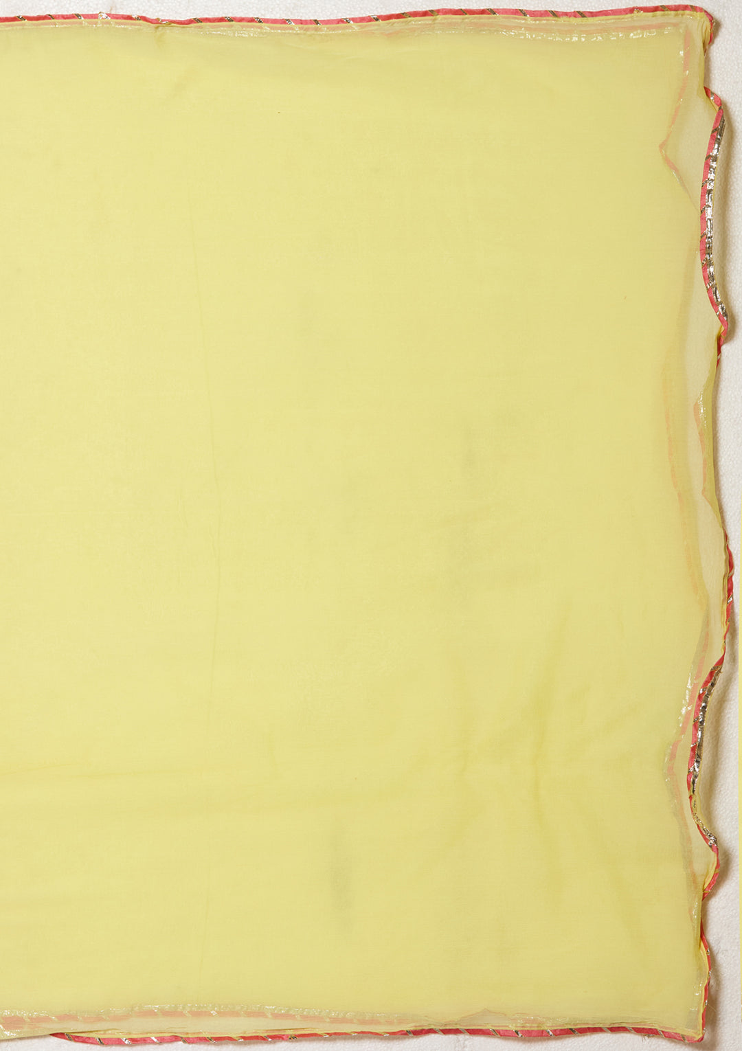 Yellow Chanderi Cording Straight Kurta With Regular Pant And Dupatta
