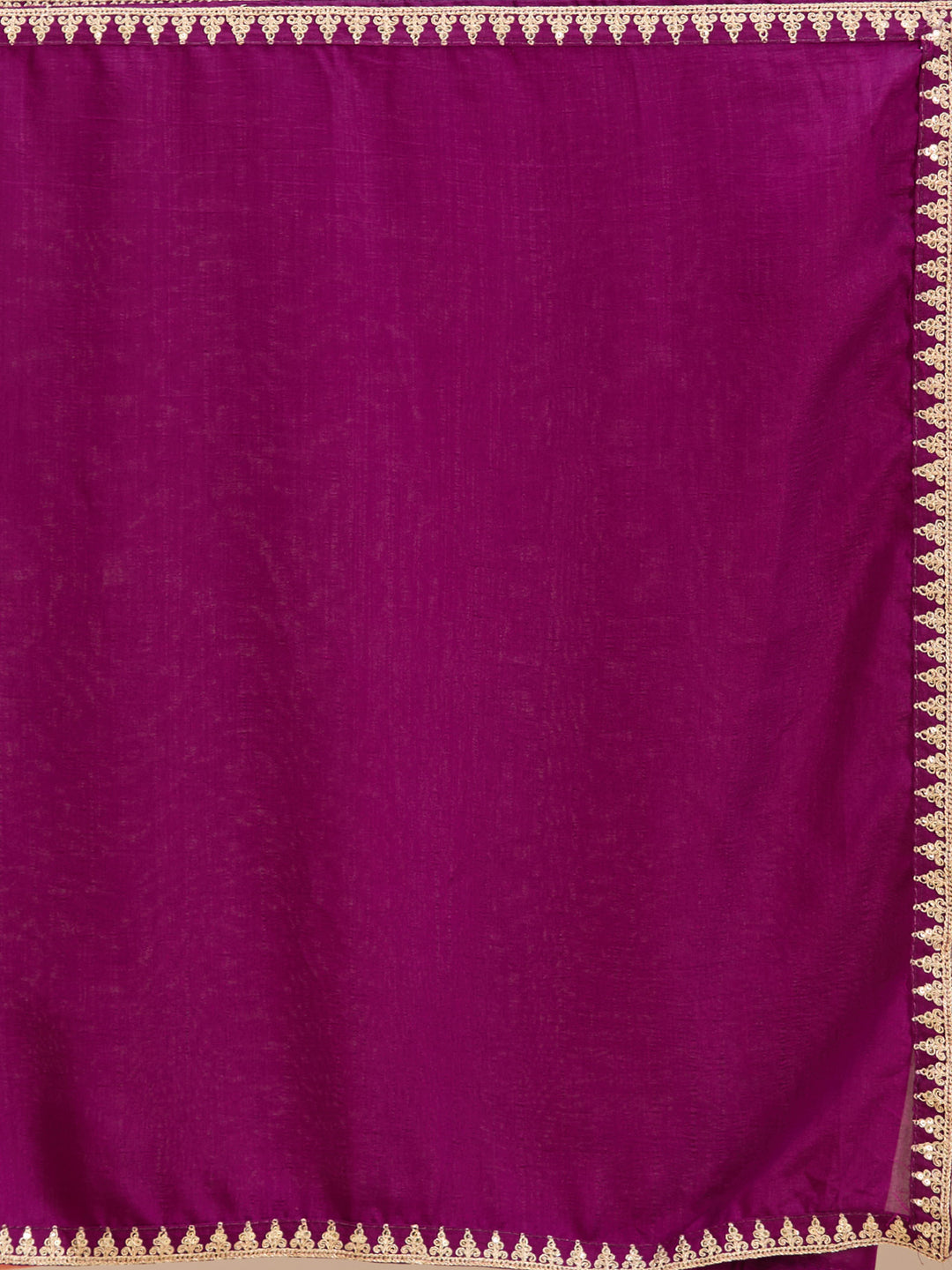 Purple Zariwork (Gold) Soft Raw Silk Readymade Salwar Suit