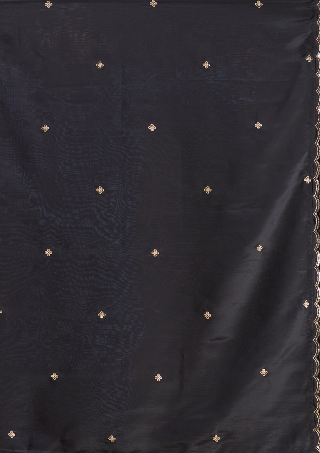 Cream Semi Crepe Gold Zariwork Straight Kurta With Pant Regular And Dupatta