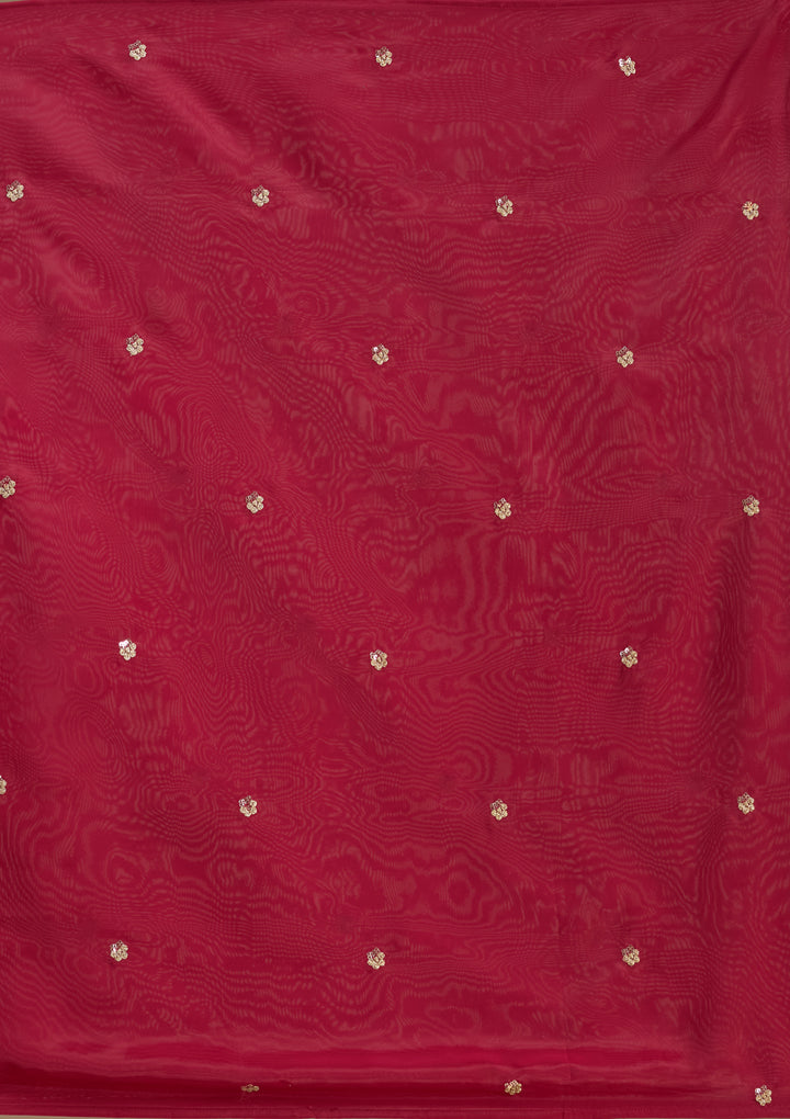 Onion Pink Threadwork Semi Crepe Readymade Salwar Suit