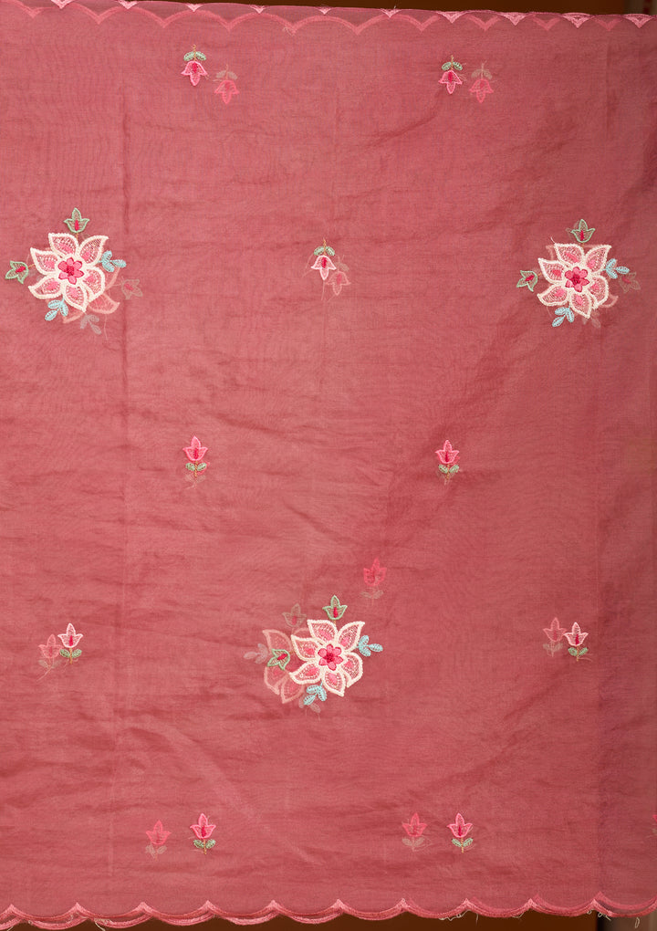 Sky Blue Threadwork Cotton Readymade Salwar Suit