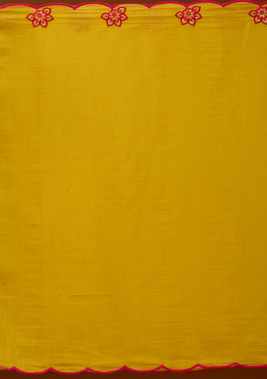 Mustard Yellow Threadwork Chanderi Readymade Salwar Suit
