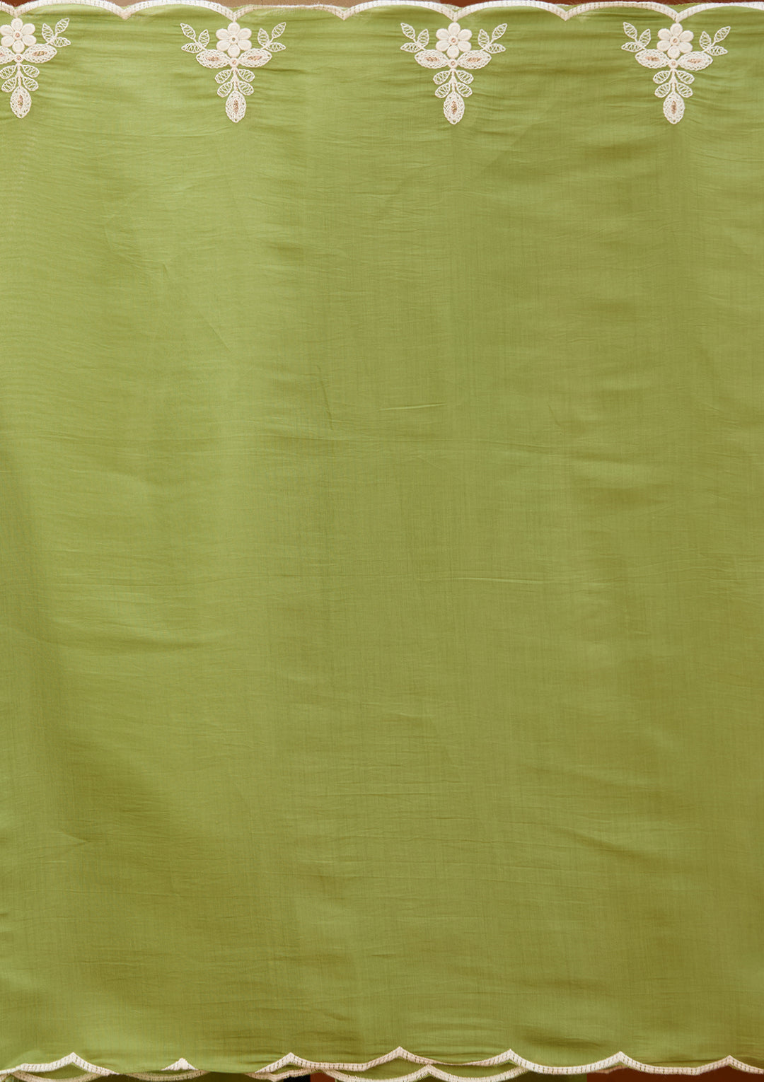 Leaf Green Cording Chanderi Readymade Salwar Suit