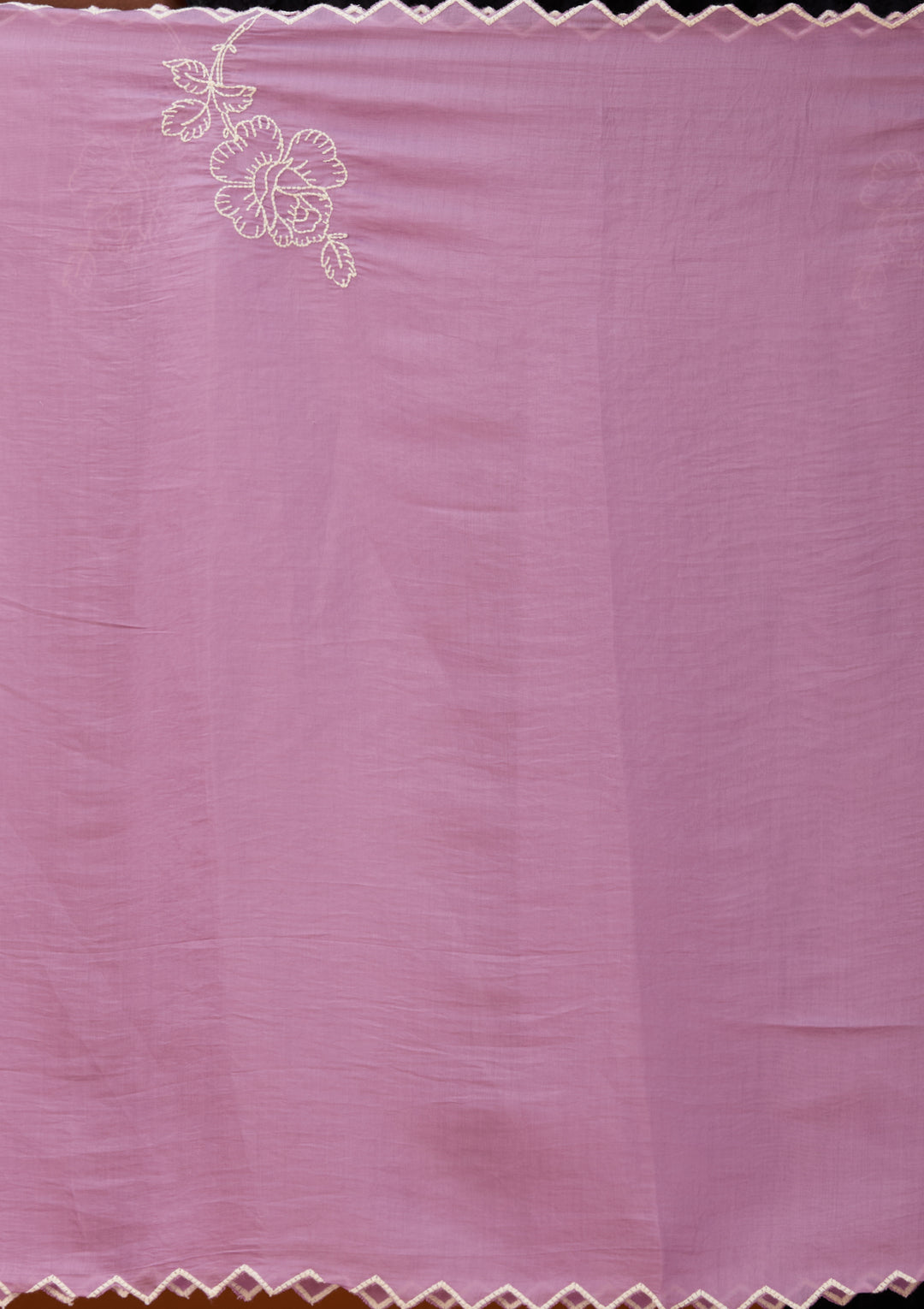 Mauve Threadwork Chanderi Readymade Salwar Suit