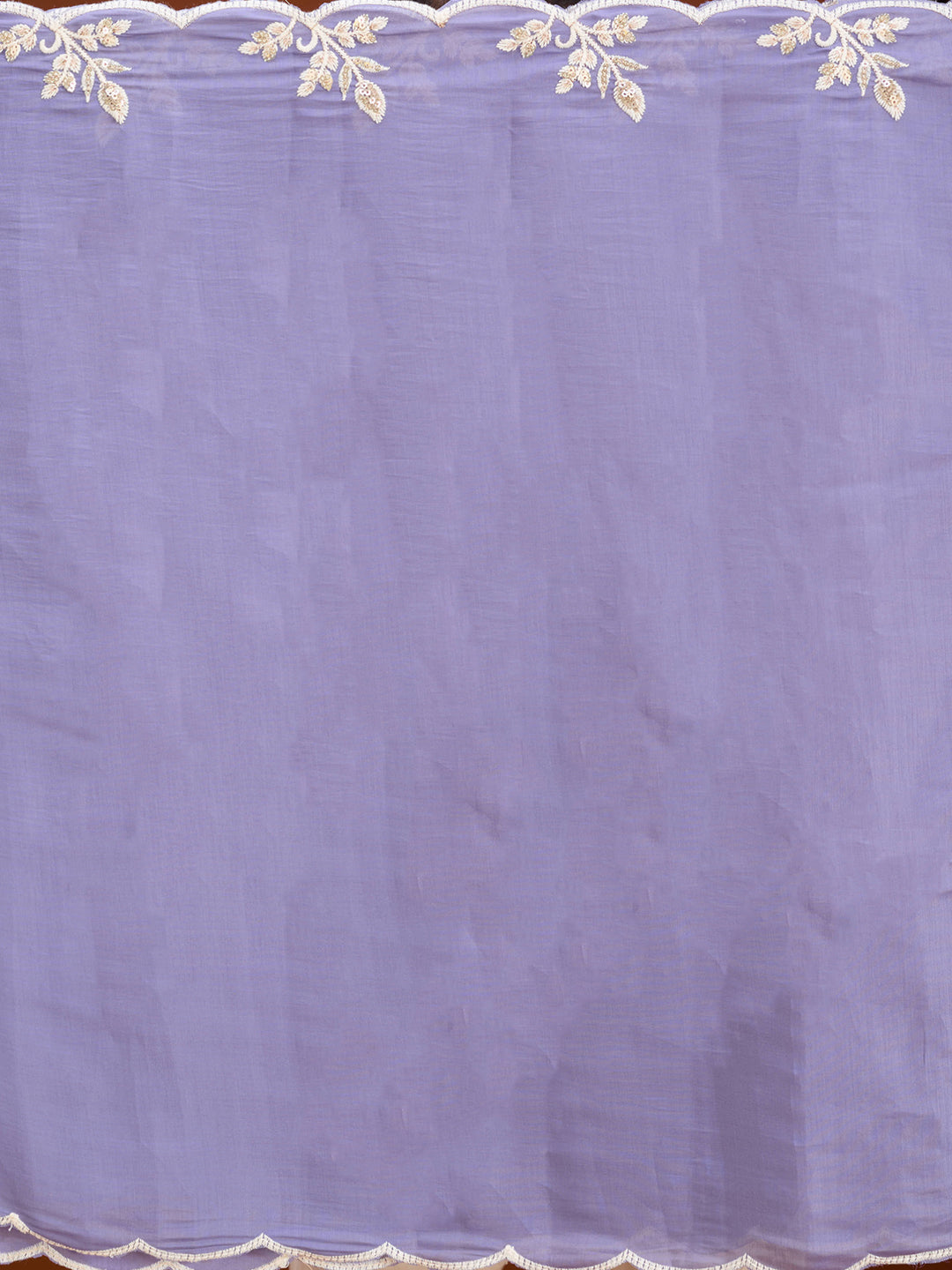 Light Lavender Soft Raw Silk Threadwork A Line Kurta With Pant Regular And Dupatta