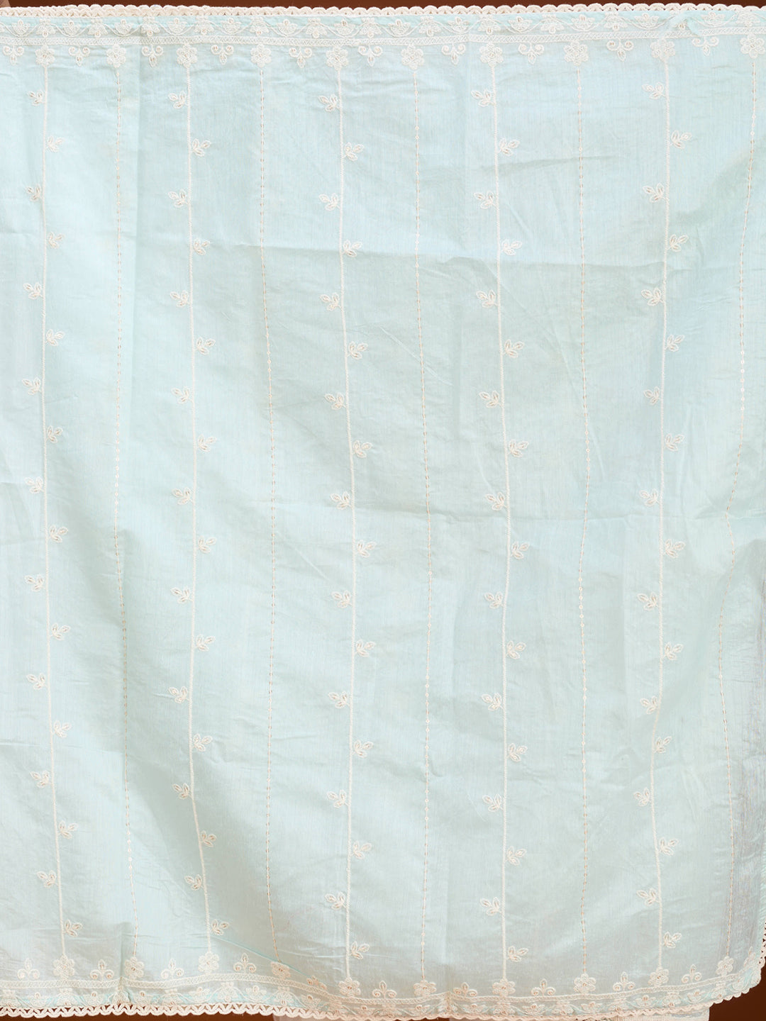 Pista Green Chanderi Threadwork Straight Kurta With Pant Regular And Dupatta