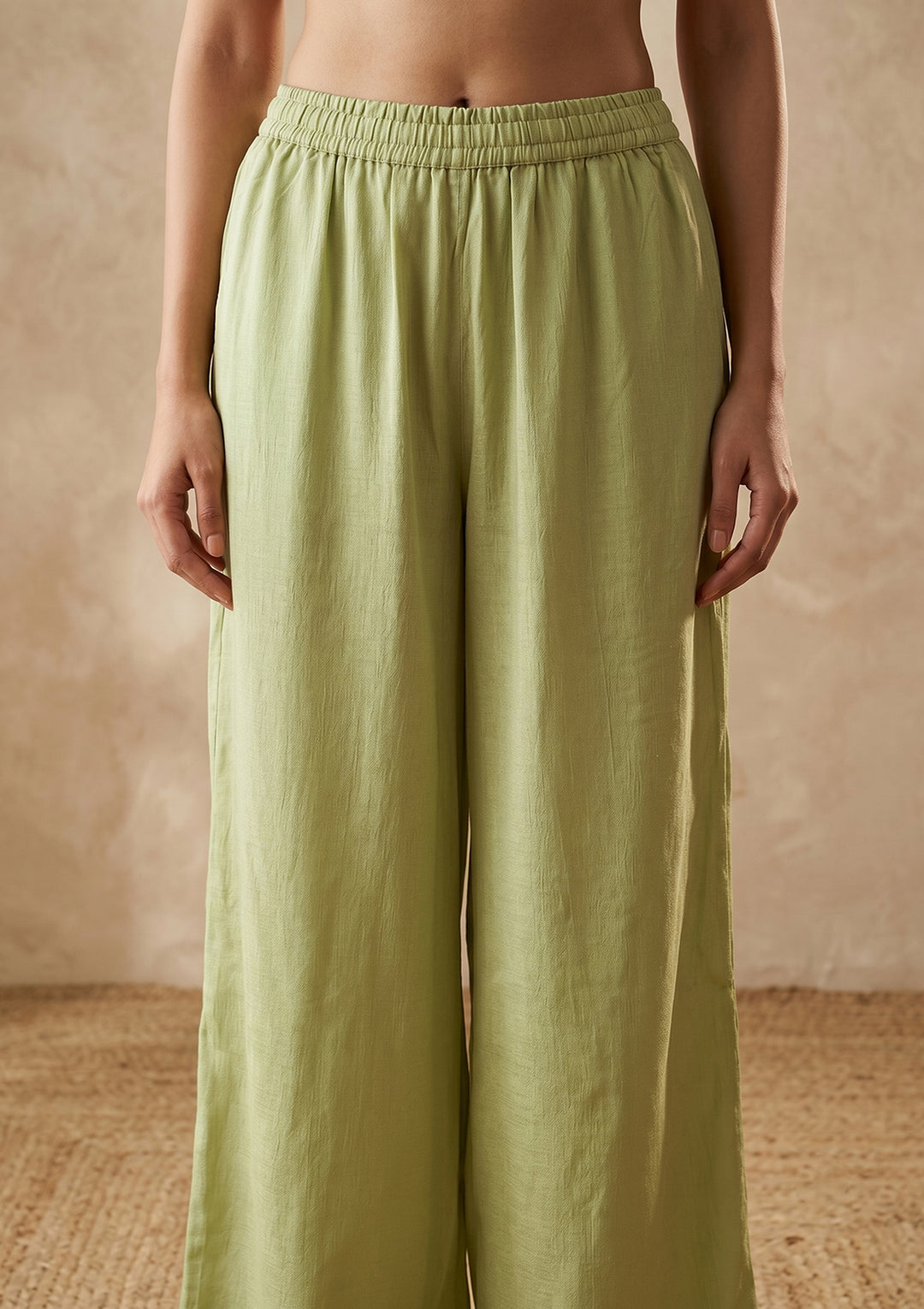 Pista Green Cutdana Tissue Readymade Salwar Suit