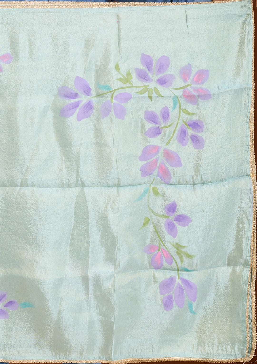 Sky Blue Cutdana Tissue Readymade Salwar Suit