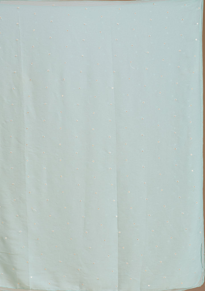 Sea Green Cutdana Tissue Readymade Salwar Suit