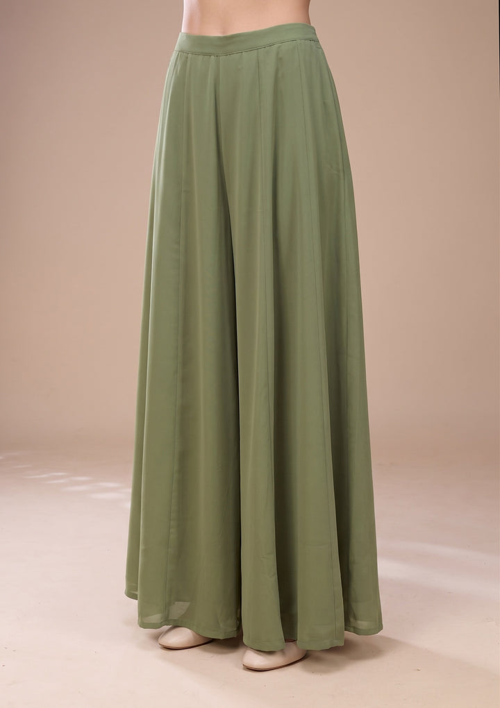 Pista Green Cutdana Georgette Readymade Salwar Suit