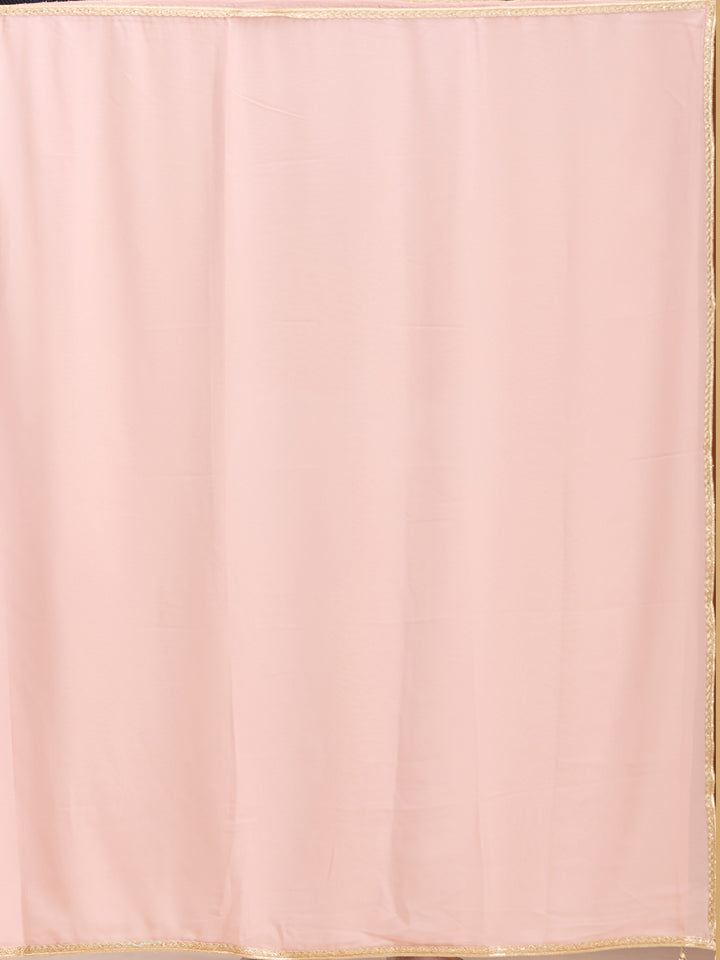 Baby Pink Cutdana Tissue Readymade Salwar Suit