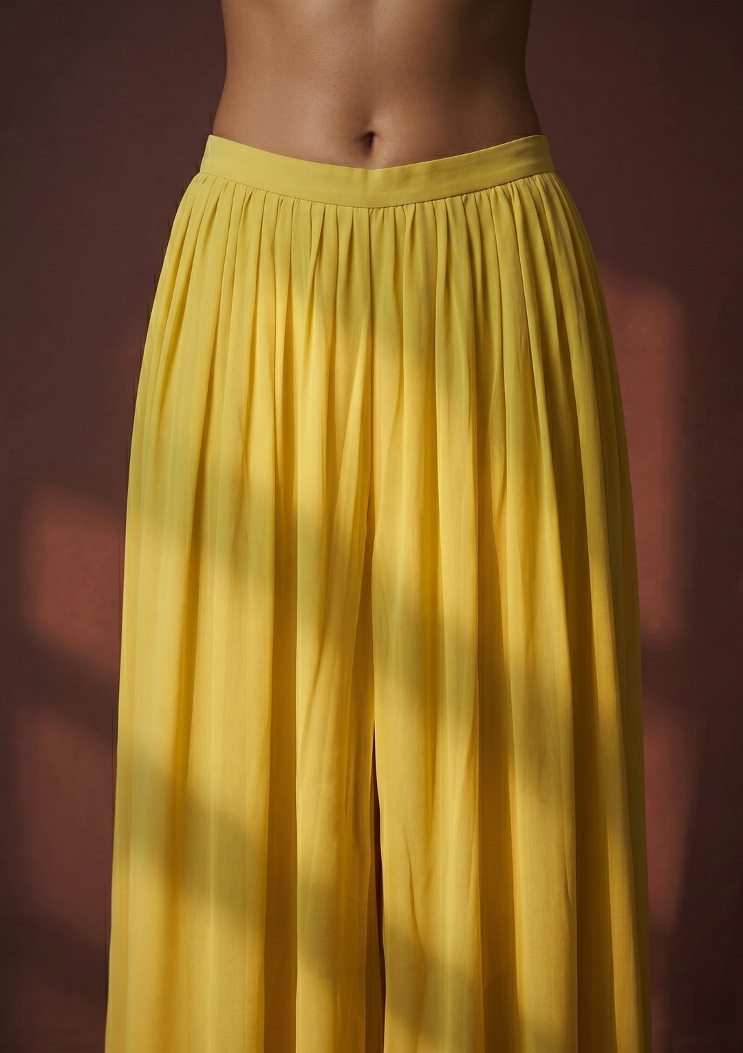 Yellow Cutdana Tissue Readymade Salwar Suit