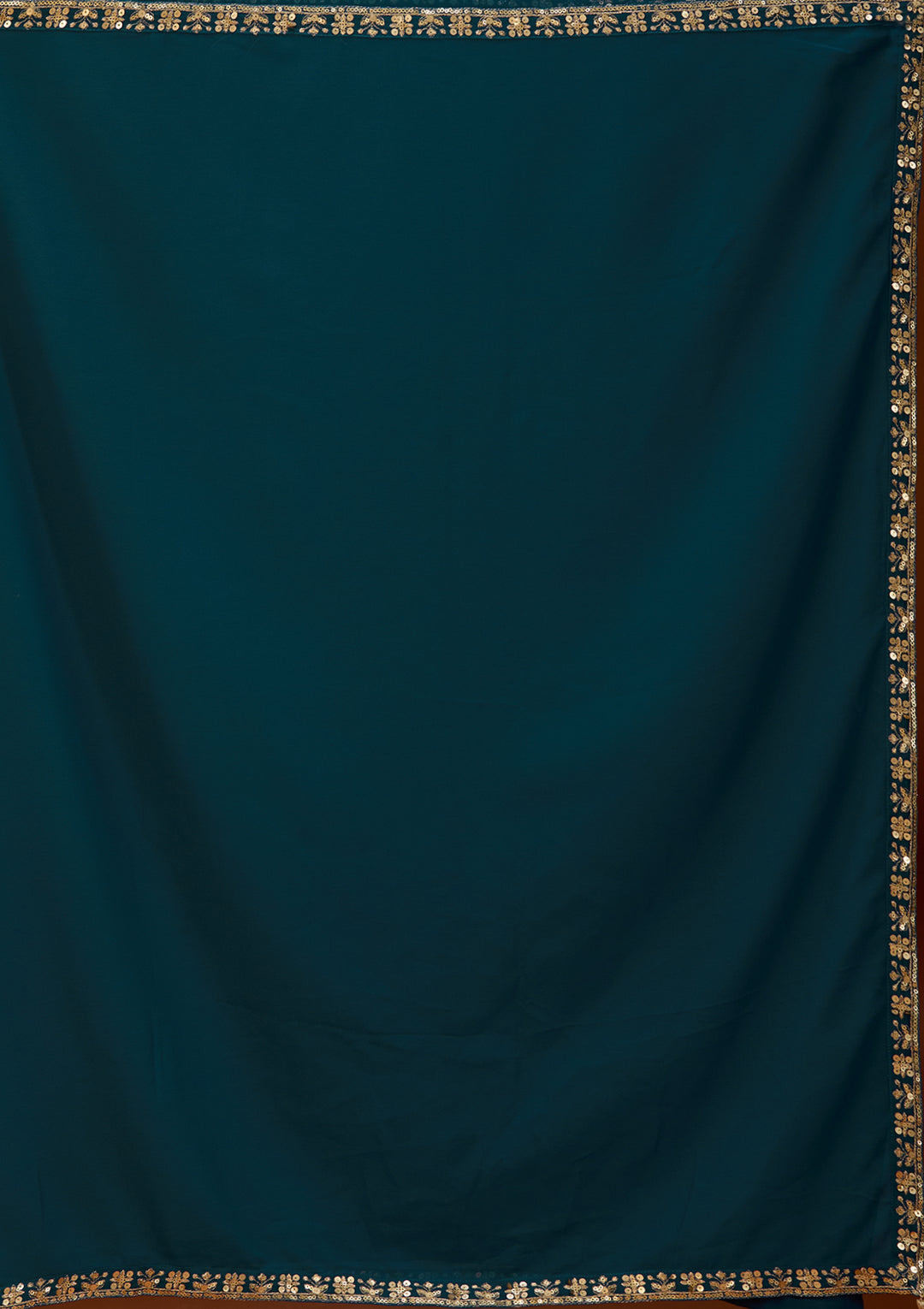 Peacock Blue Cutdana Georgette Readymade Salwar Suit