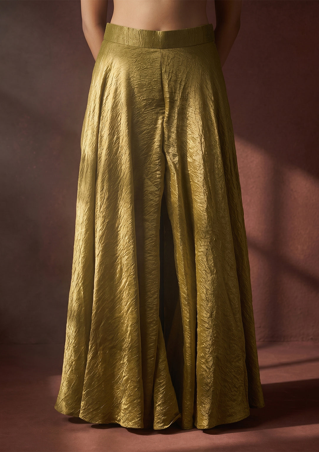 Mehendi Cutdana Tissue Readymade Salwar Suit