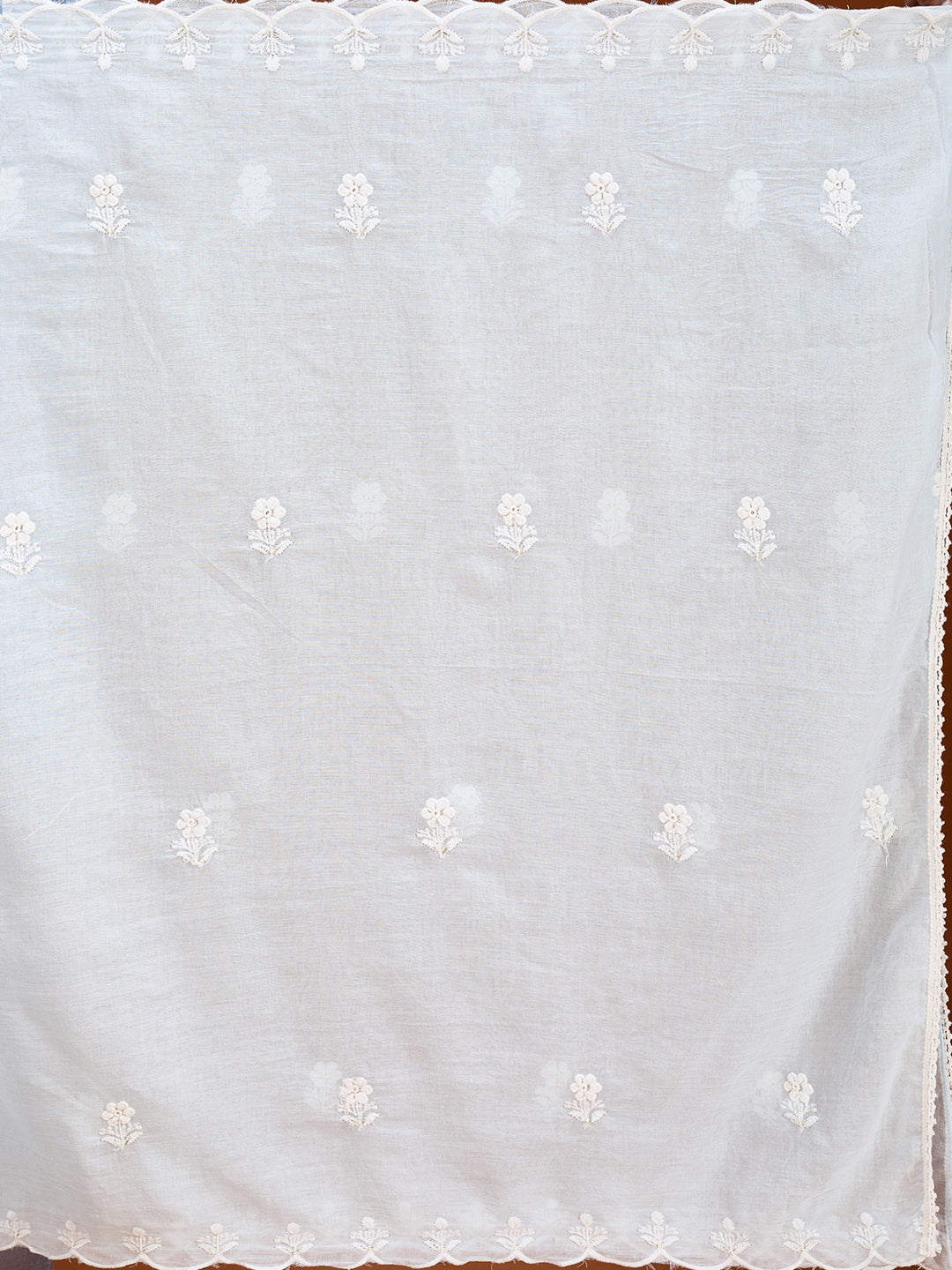 Sky Blue Threadwork Cotton Readymade Salwar Suit
