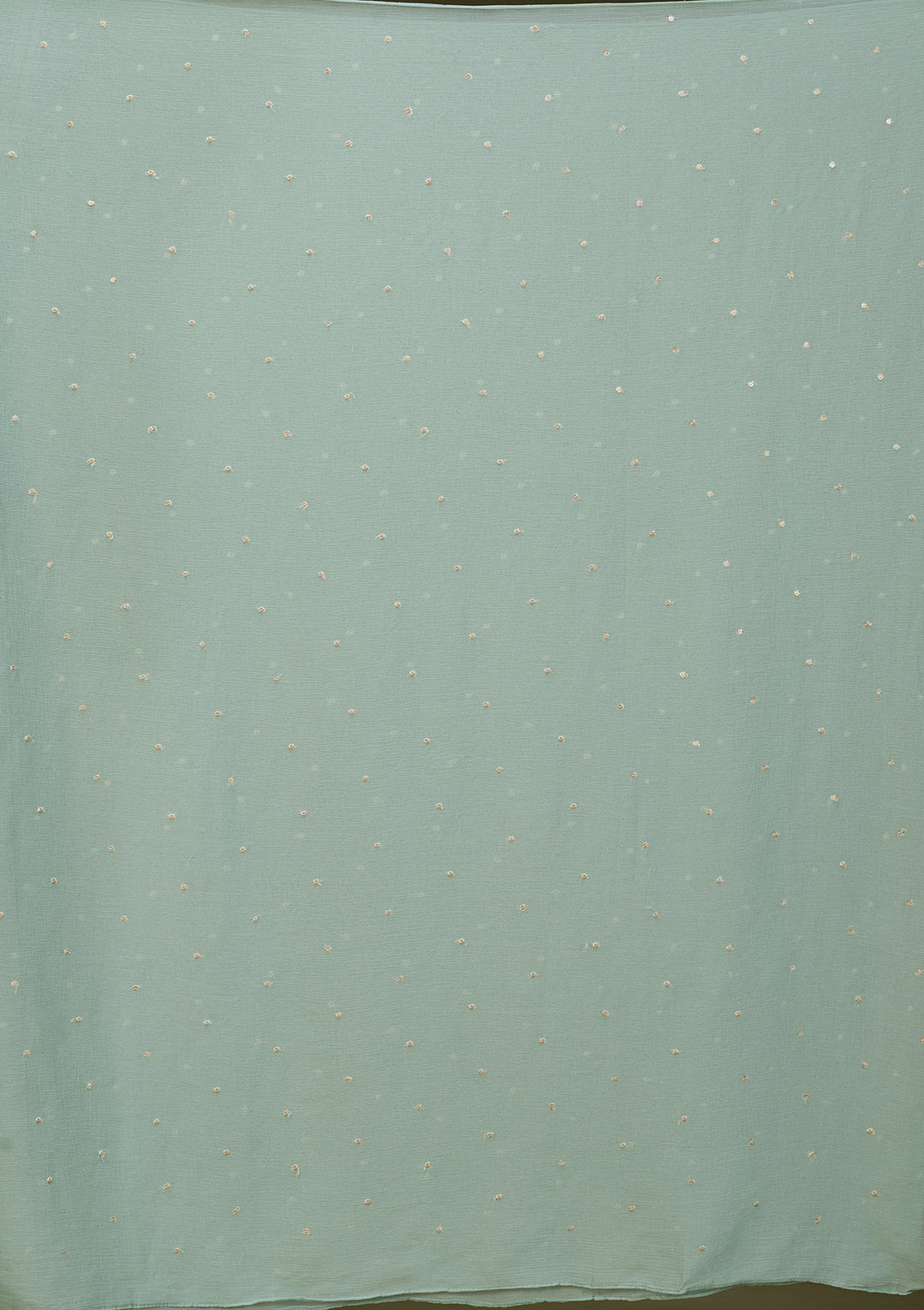 Sea Green Tissue Gold Zariwork Crop Top Kurta With Palazzo And Dupatta