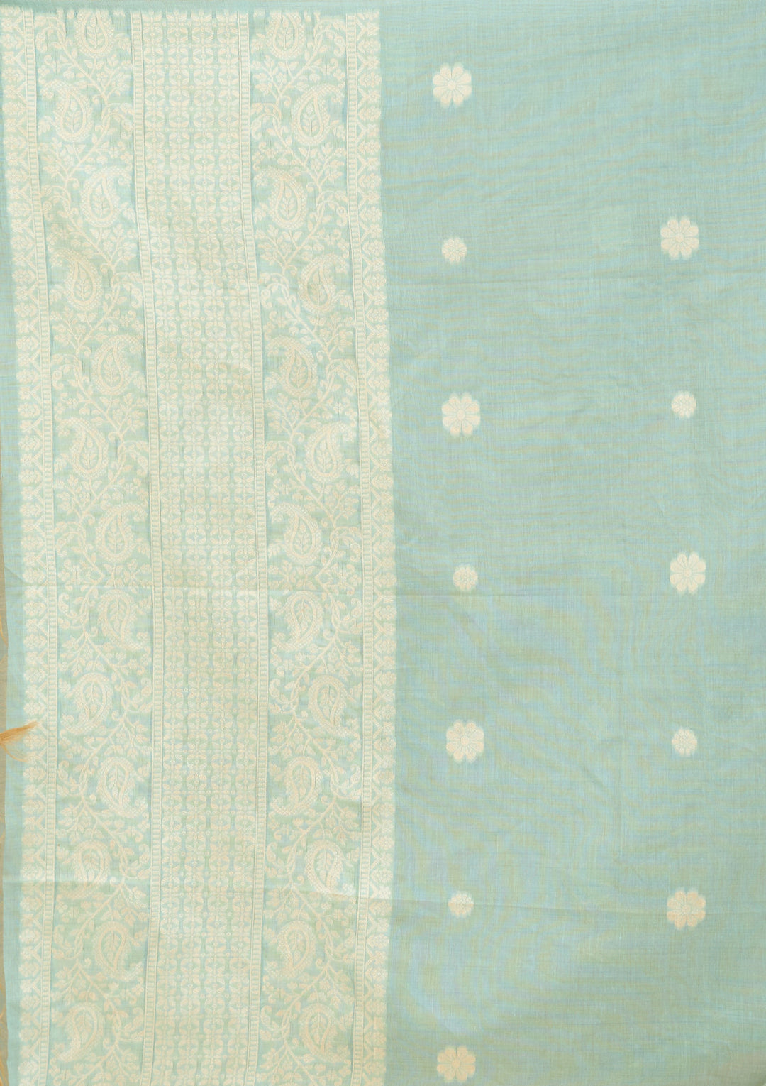 Sea Green Chanderi Threadwork Straight Kurta With Pant Regular And Dupatta