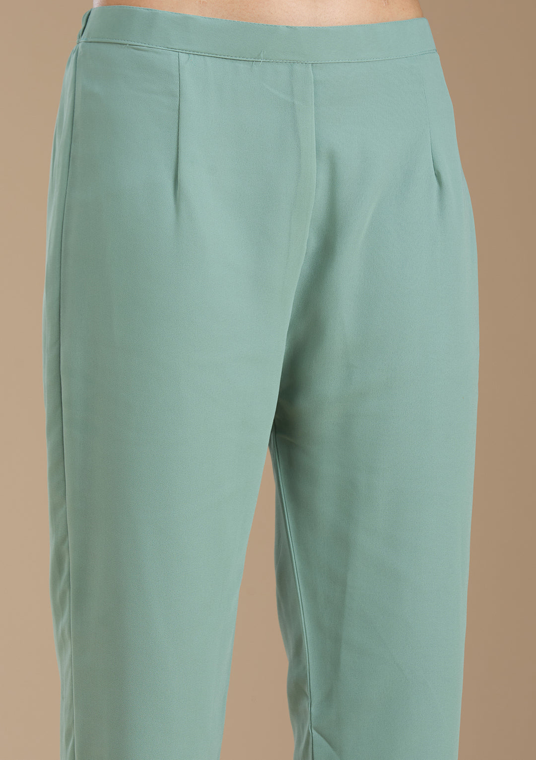 Sea Green Sequins Georgette Readymade Salwar Suit