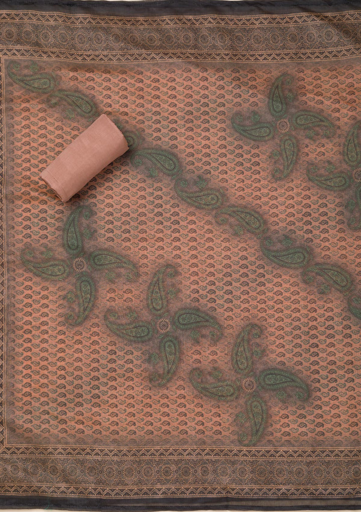 Koskii Chanderi Multicolor Salwar Suit – Unstitched Elegance