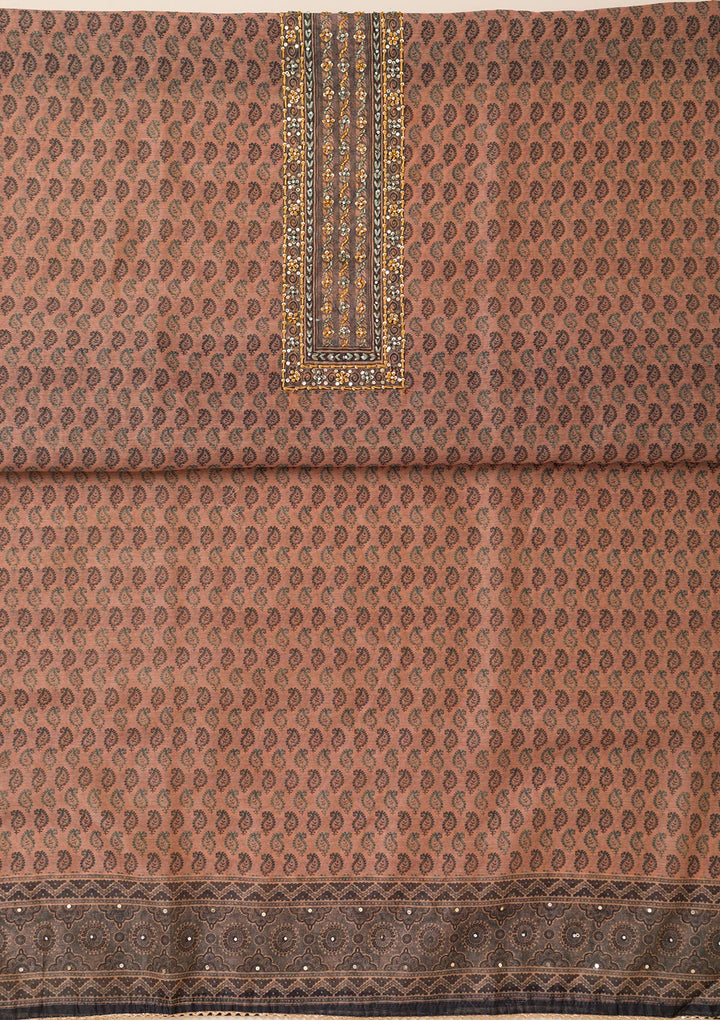 Koskii Chanderi Multicolor Salwar Suit – Unstitched Elegance