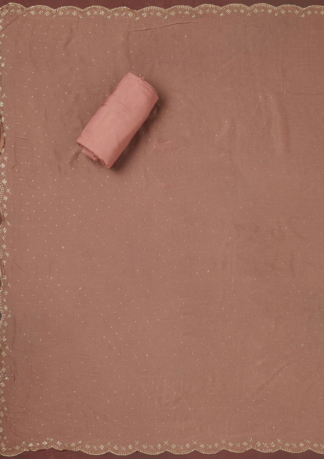 Pink Bling Crepe Unstitched Salwar Suit