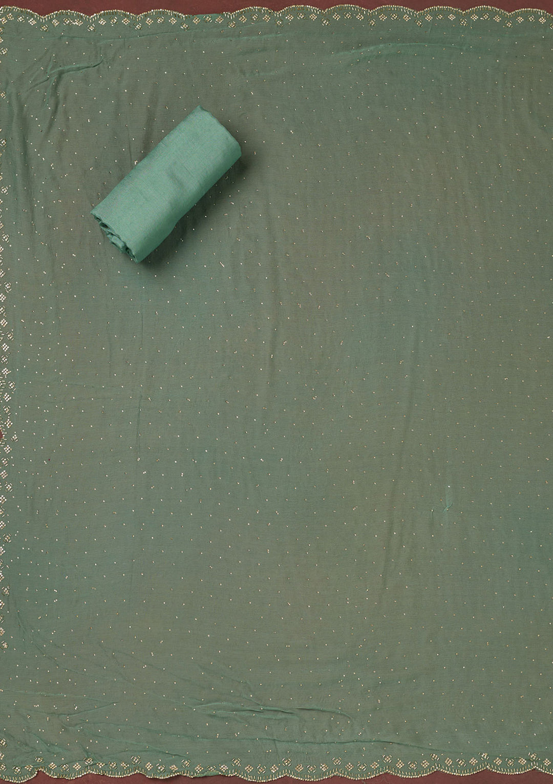 Sea Green Bling Crepe Unstitched Salwar Suit