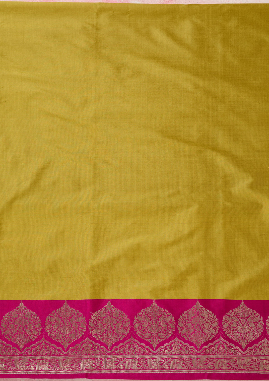 Mehendi Zariwork (Gold) Banarasi Unstitched Salwar Suit