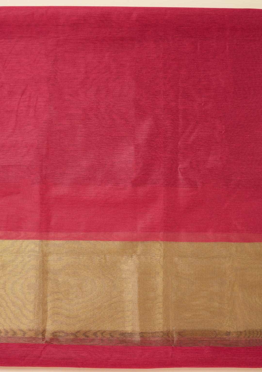 Magenta Pink Tissue Gold Zariwork Unstitched Dress Material With Matching Bottom And Dupatta
