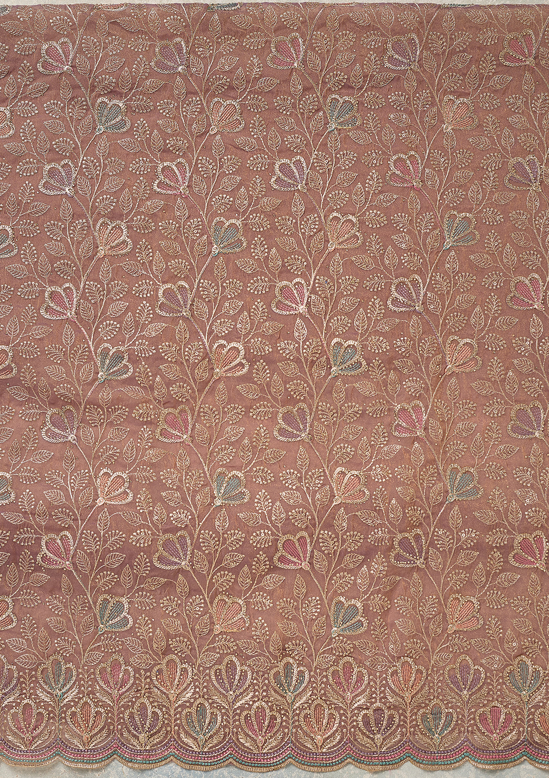 Lavender Zardozi (Gold) Shimmer Unstitched Salwar Suit