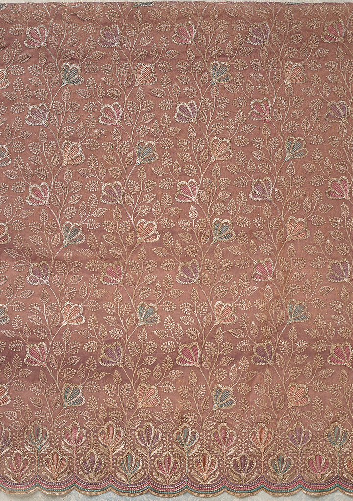 Lavender Zardozi (Gold) Shimmer Unstitched Salwar Suit