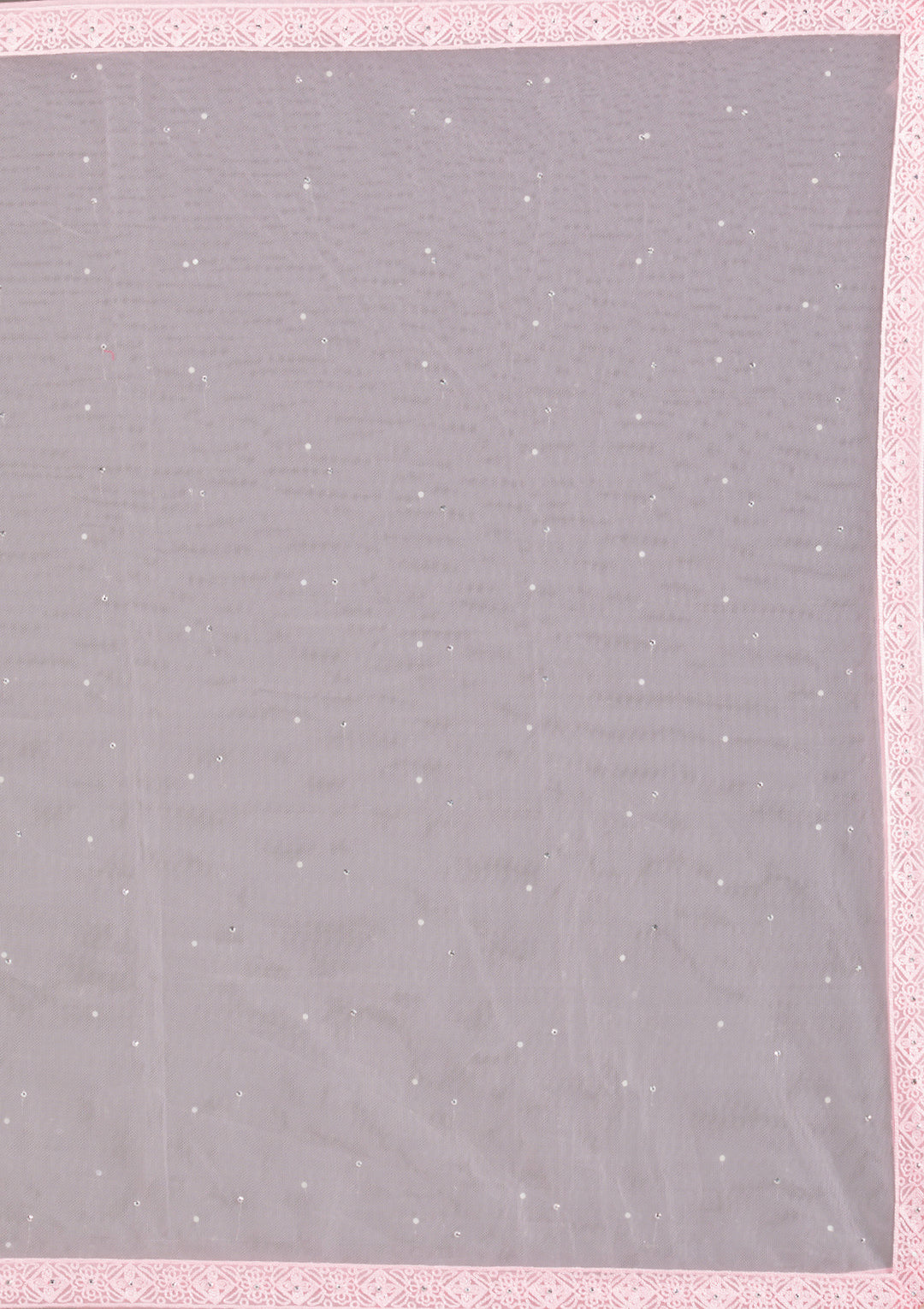 Baby Pink Silver Zariwork Net Readymade Lehenga