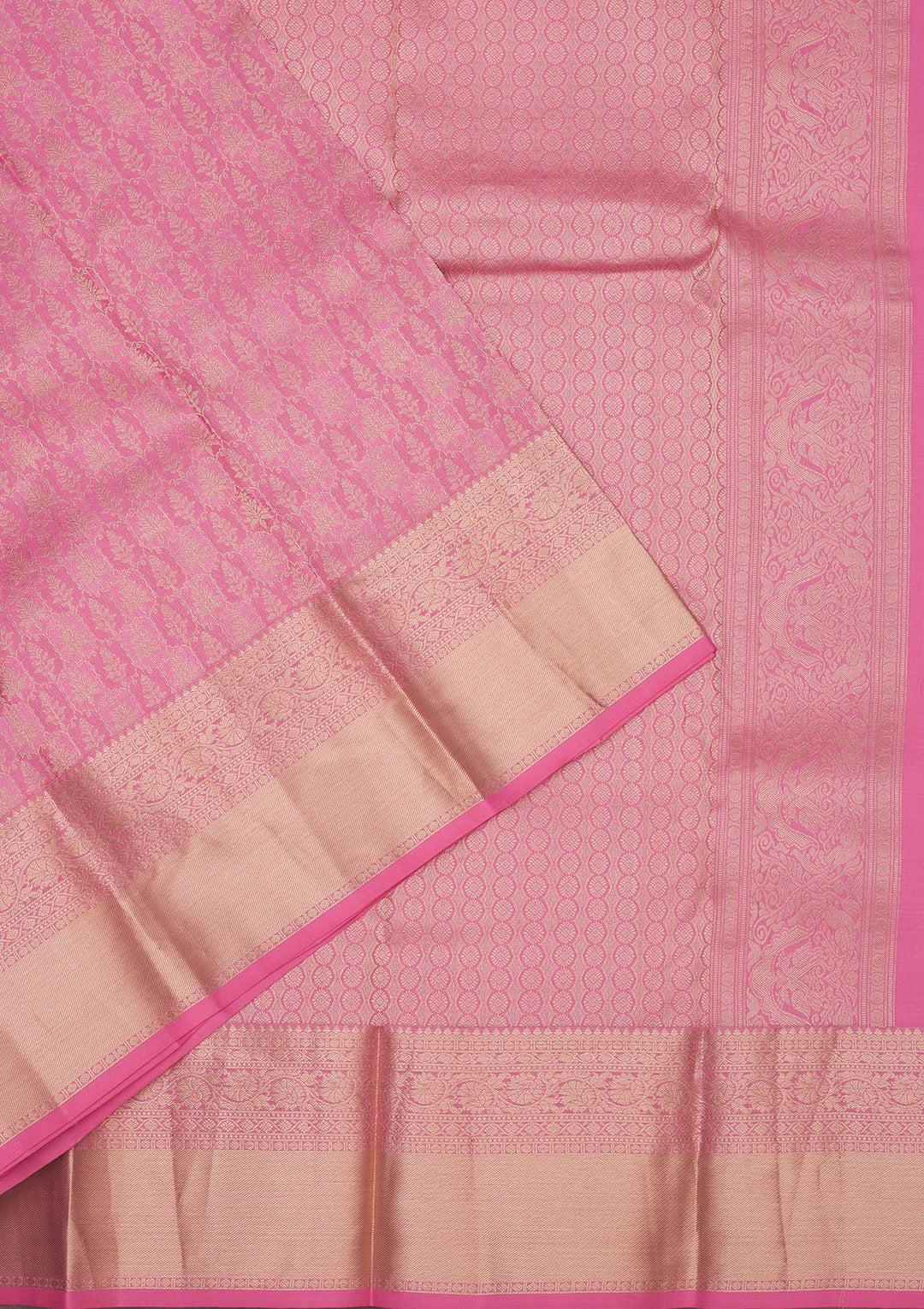 Baby Pink Zariwork Pure Silk Saree