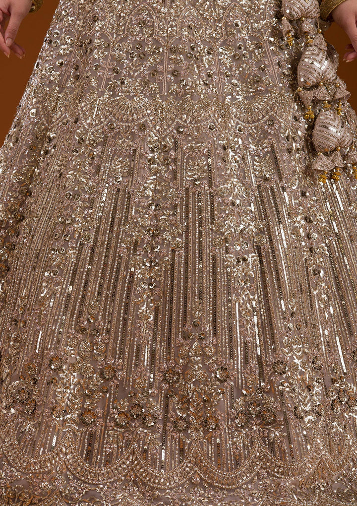 Koskii Silver Net Lehenga – Luxurious Cording Embroidery
