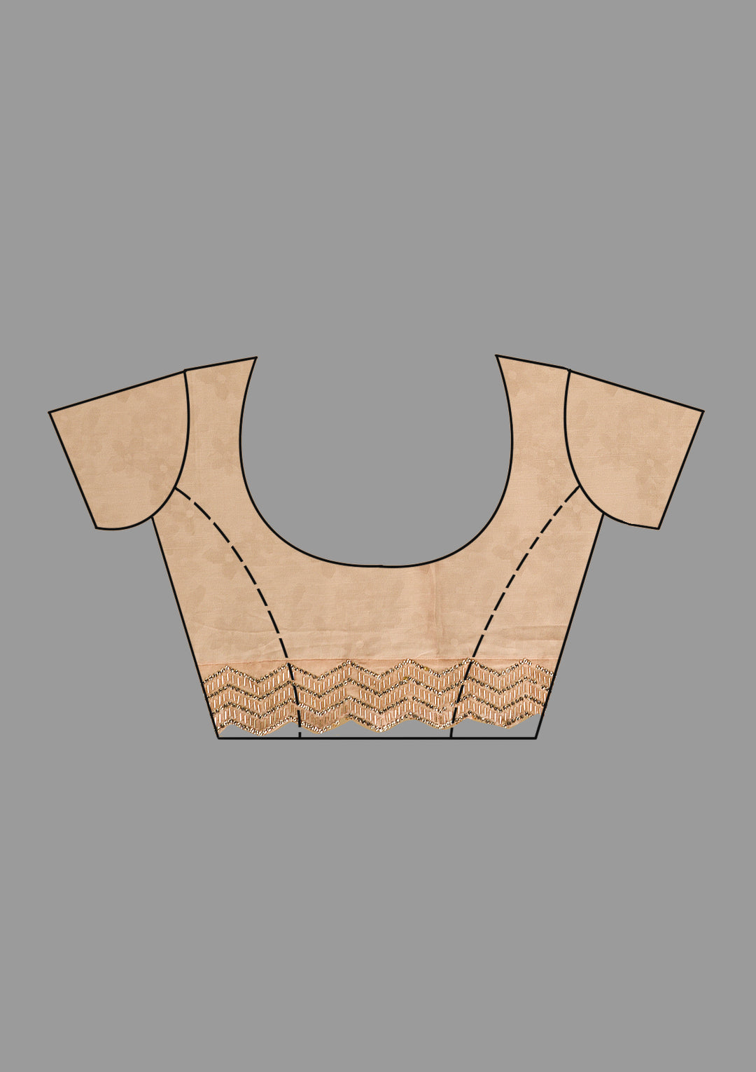 Beige Stonework Georgette Saree