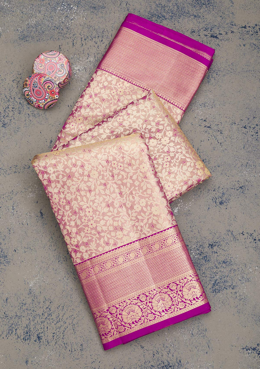 Beige Zariwork Pure Silk Saree