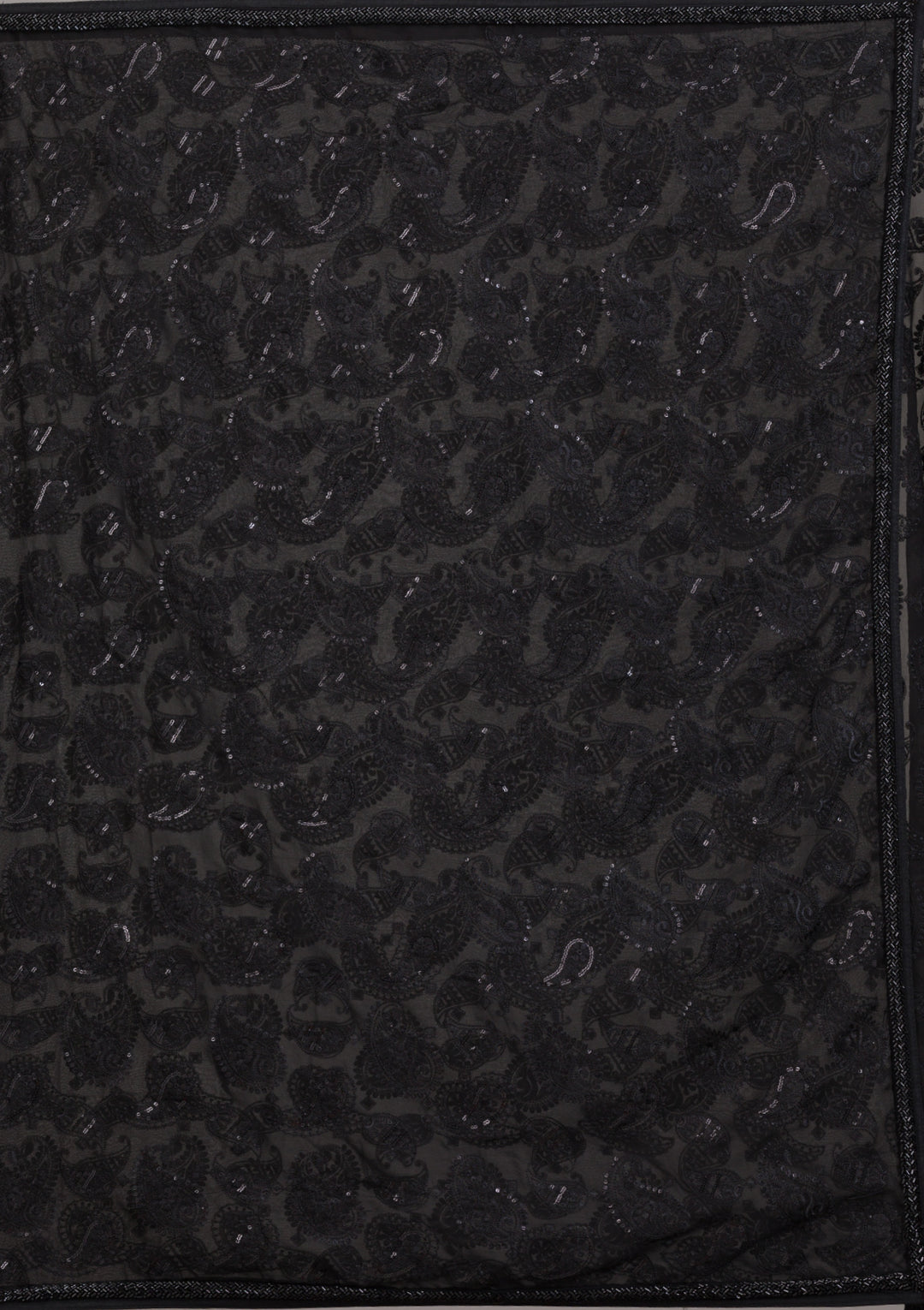 Black Tissue Cutdana Saree With Matching Blouse Piece