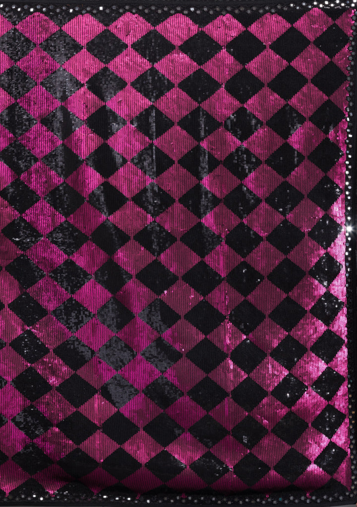 Black Sequins Georgette Saree