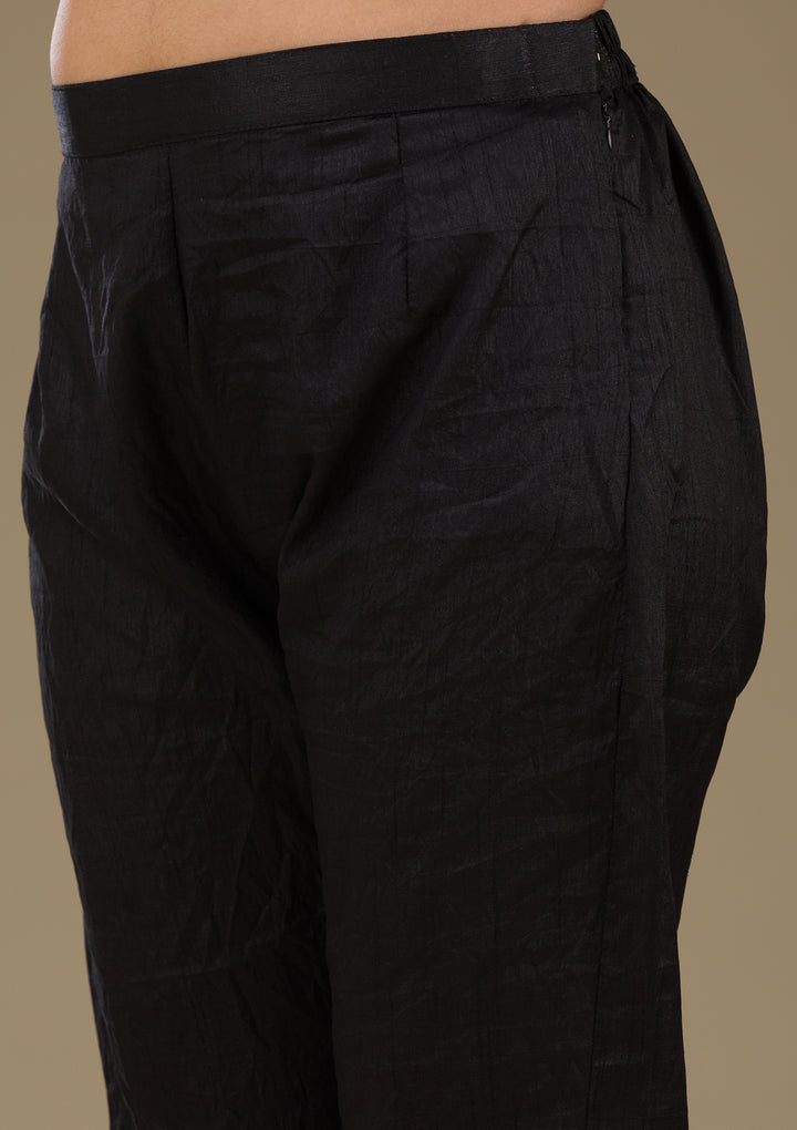 Black Zariwork  Organza Fabric Readymade Salwar Suit