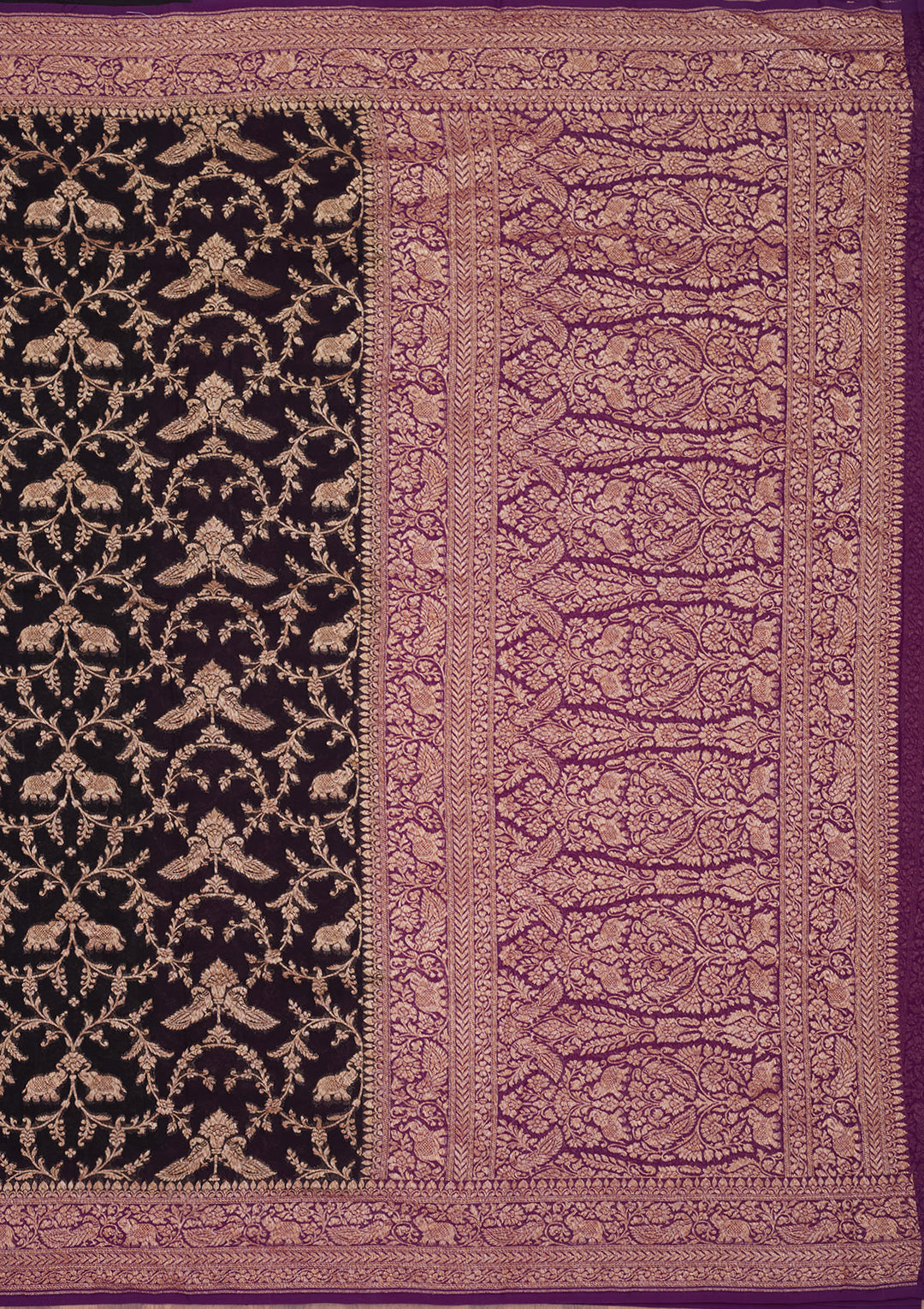 Black Zariwork Pure Silk Saree