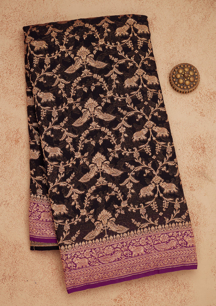 Black Zariwork Pure Silk Saree