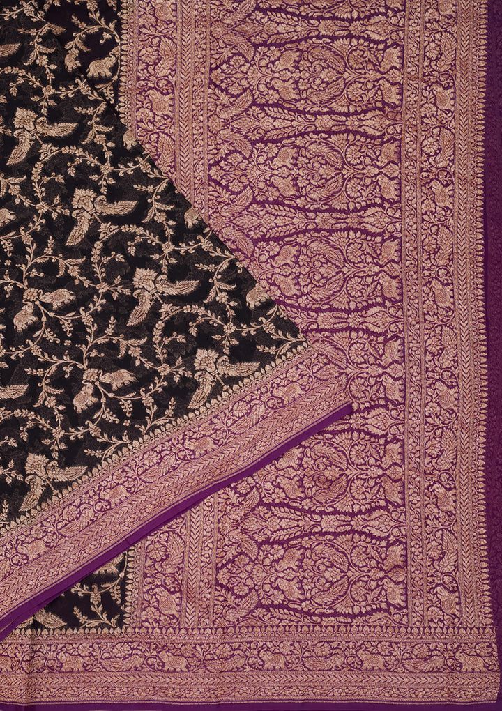 Black Zariwork Pure Silk Saree