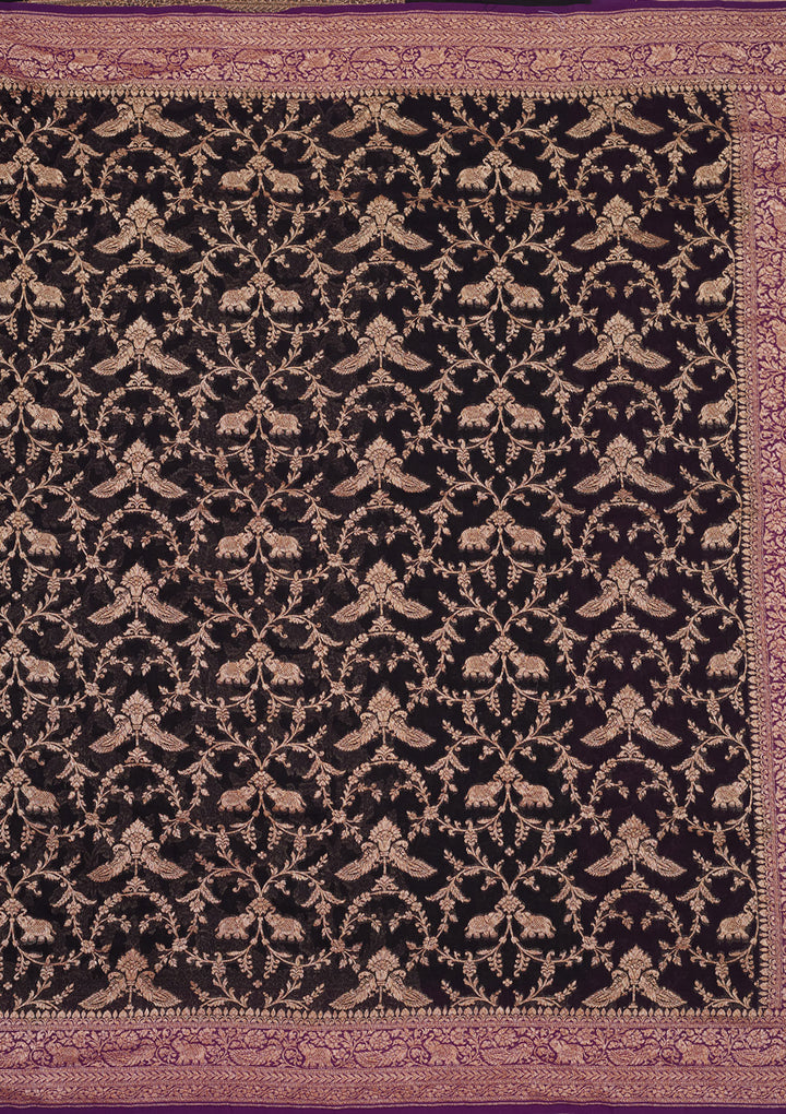 Black Zariwork Pure Silk Saree