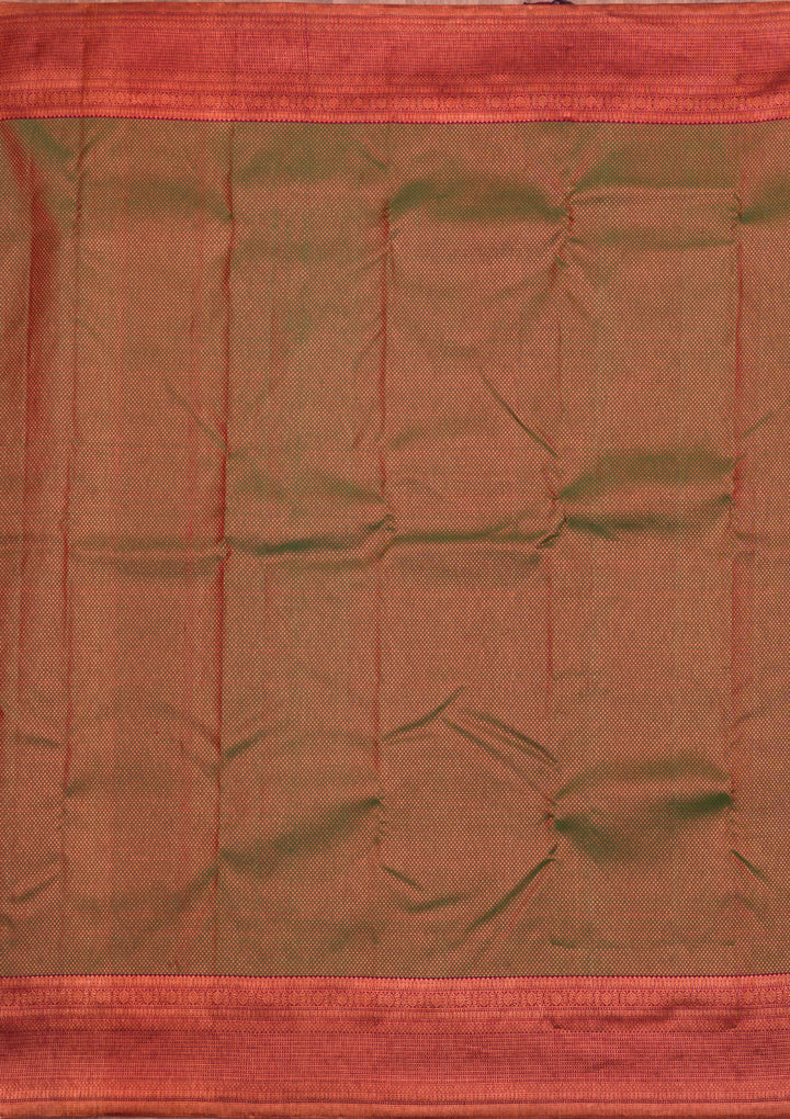 Bottle Green Zariwork Kanjivaram Pure Silk Saree