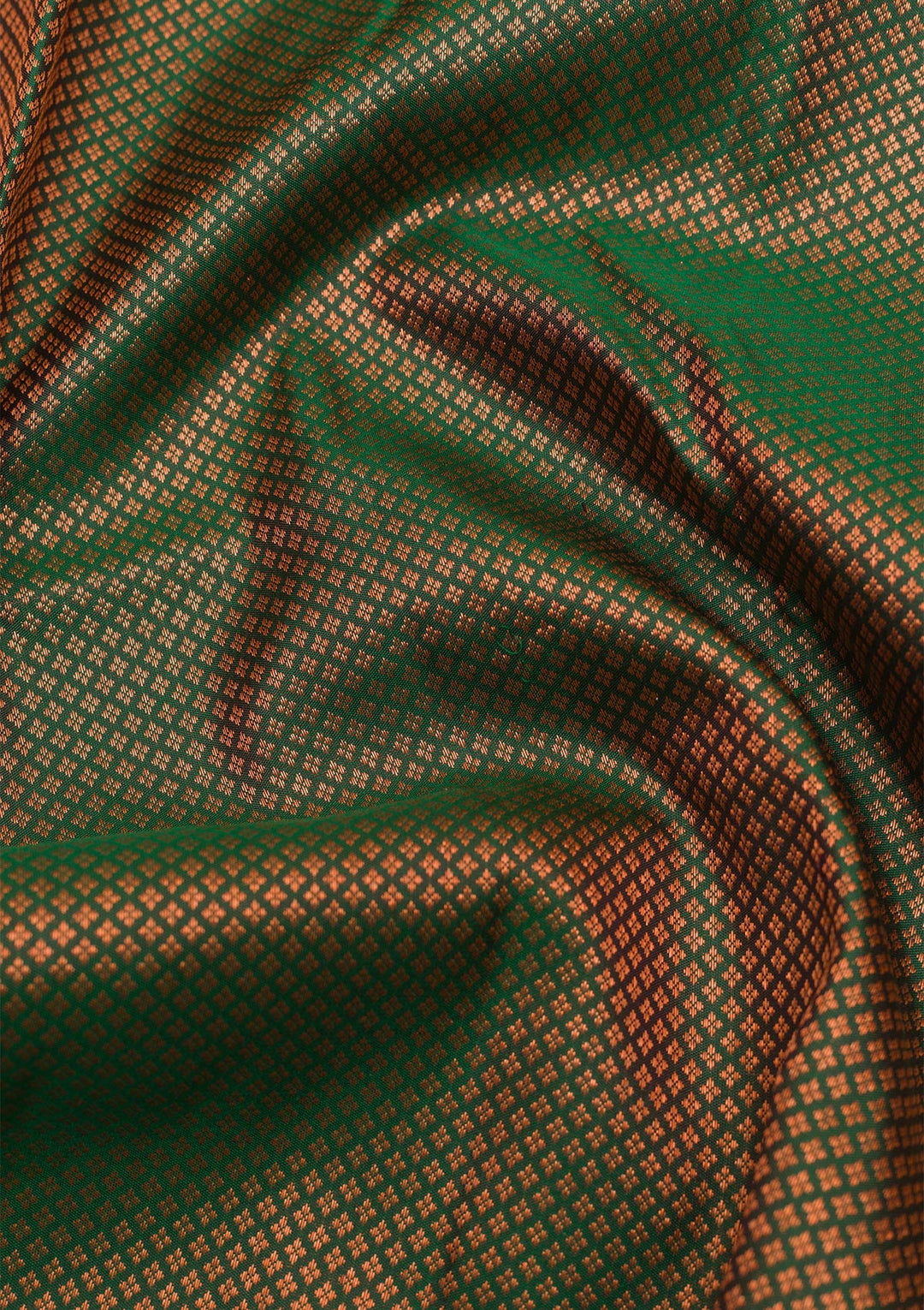 Bottle Green Silk Jaal Antique Zariwork Saree With Matching Blouse Piece