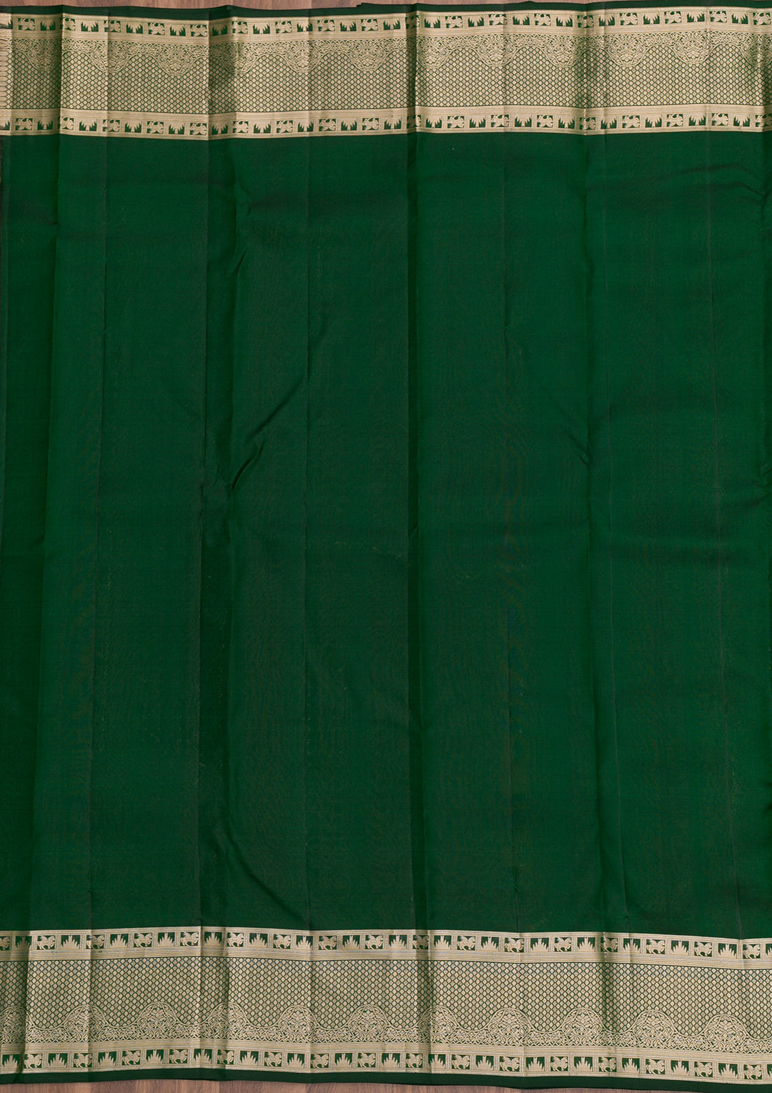 Bottle Green Zariwork Pure Silk Saree
