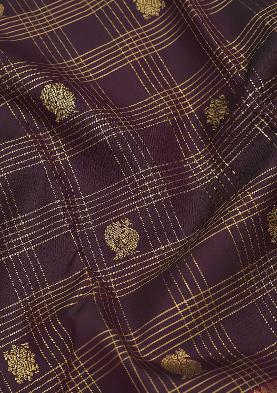 Brown Zariwork Pure Silk Saree