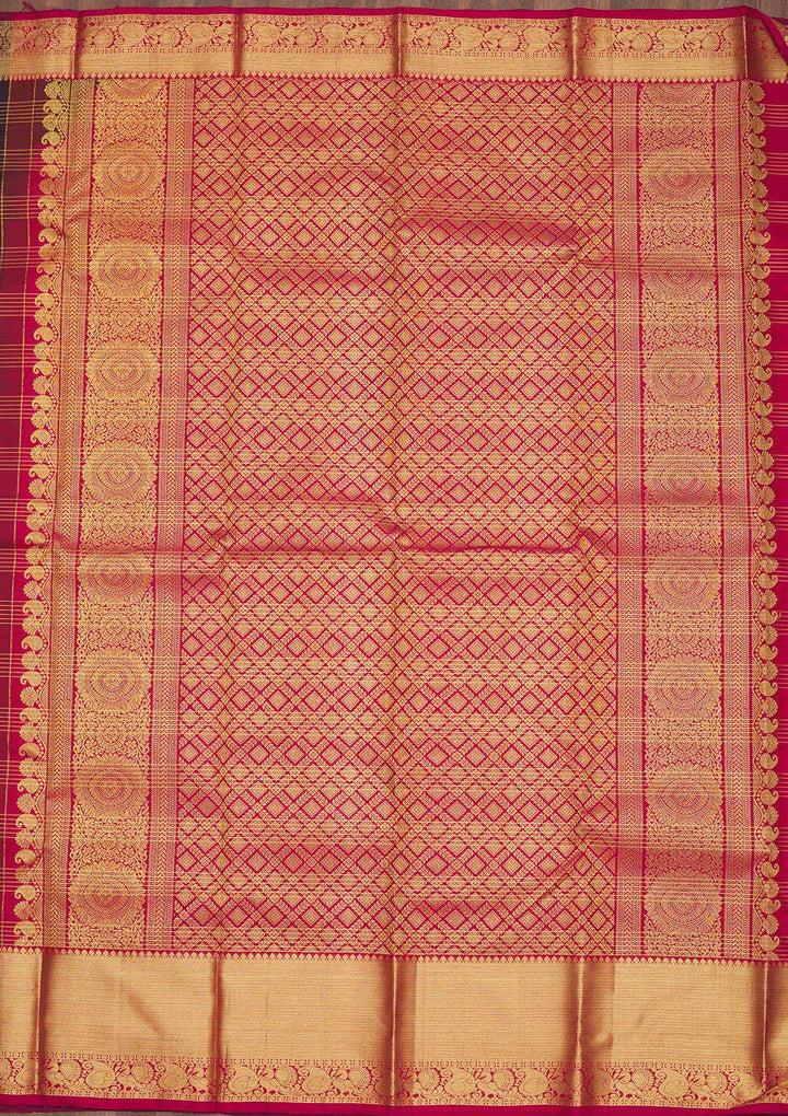 Brown Zariwork Pure Silk Saree